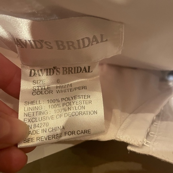 David’s Bridal Periwinkle h9274 Wedding Dress Bundle - Picture 5 of 5